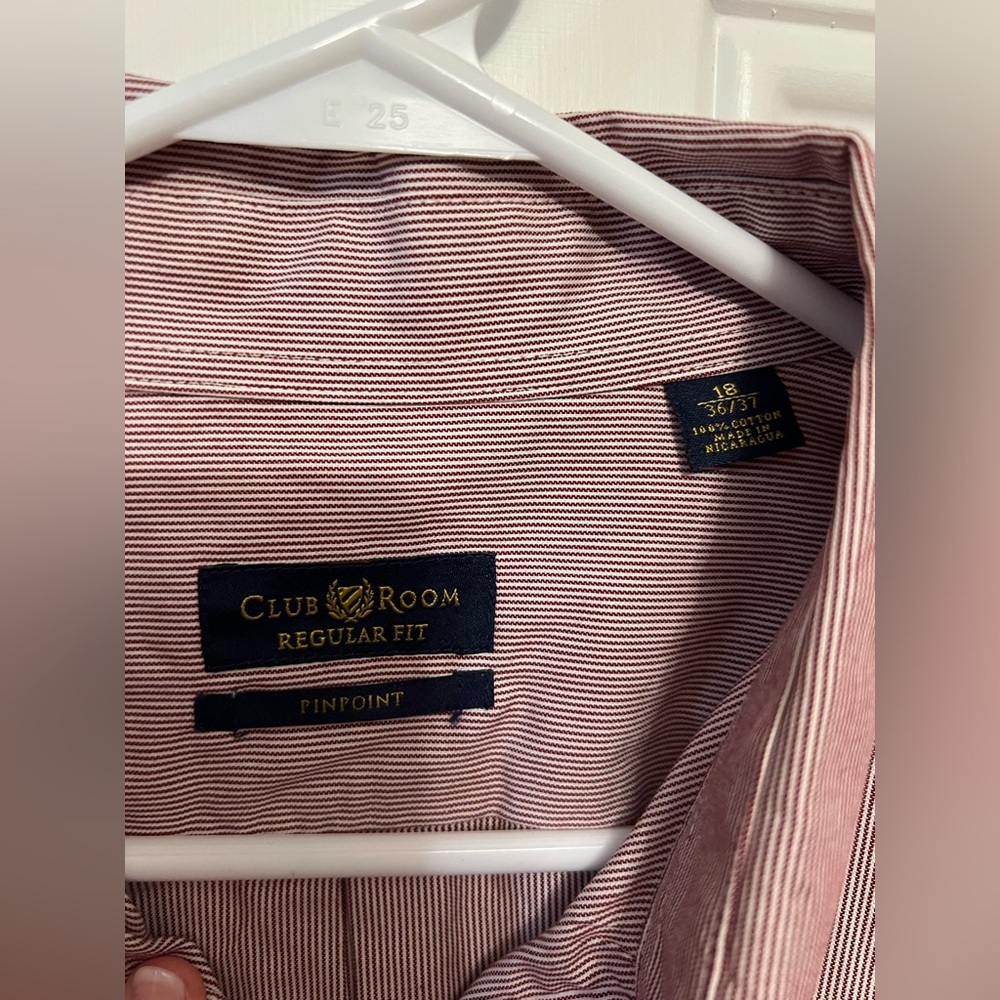 Club Room Men's Dress Down Shirt - Soft Mauve - Picture 2 of 4